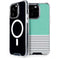 Teal and Grey Stripes iPhone 15 Pro MagSafe Case